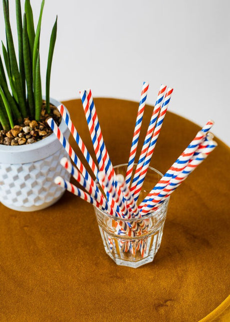 Rood Wit Blauwe Rietjes Karton 20st van WeFiesta koop je bij Partywinkel