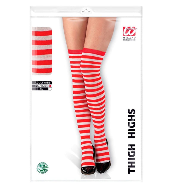 Rood Witte Kousen 64cm van Widmann koop je bij Partywinkel