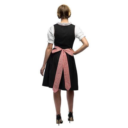 Rood Zwarte Dirndl Jurk Oktoberfest Dames van Boland koop je bij Partywinkel