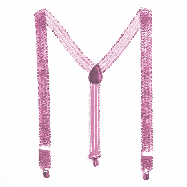 Neonpaljett-hängslen 2,5 cm