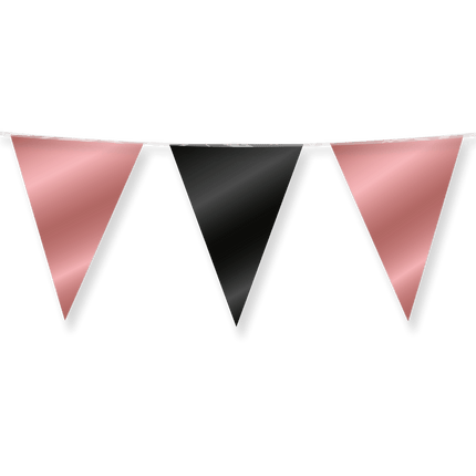 Rose Goud Zwarte Slinger Metallic 10m van Paper Dreams koop je bij Partywinkel
