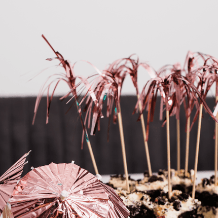 Rose Gouden Cocktailprikkers Parasol Lang 10st van WeFiesta koop je bij Partywinkel