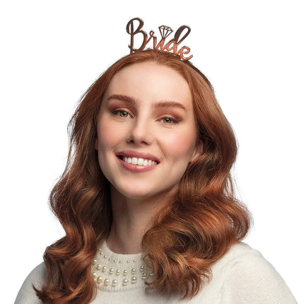 Rose Gouden Haarband Bride van Boland koop je bij Partywinkel