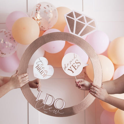 Rose Gouden Photobooth Frame Ring 74cm van Ginger Ray koop je bij Partywinkel
