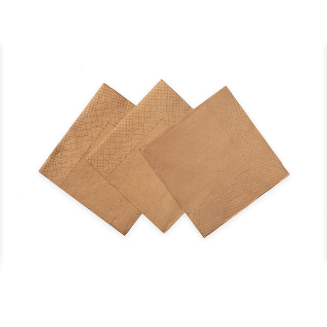 Rose Gouden Servetten 3 Laags 24cm 20st van WeFiesta koop je bij Partywinkel