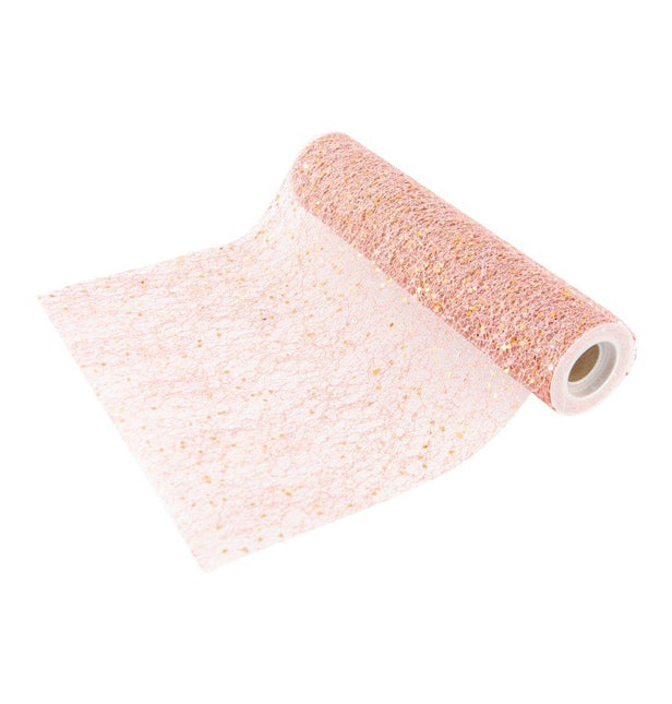 Rose Gouden Tafelloper Glitter 5m van CHAKS koop je bij Partywinkel