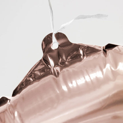 0 år, sifferballong, roséguld, tom, 85 cm