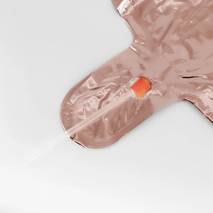 0 år, sifferballong, roséguld, tom, 85 cm