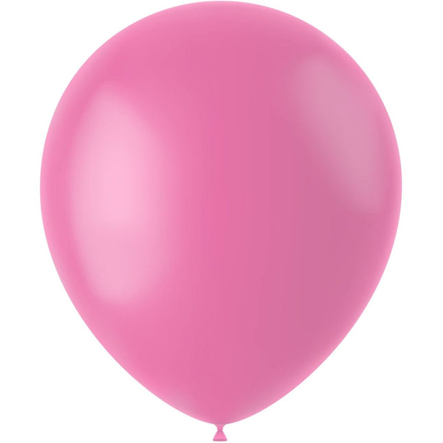 Roze Ballonnen Rosey Pink 33cm 100st van Folat koop je bij Partywinkel
