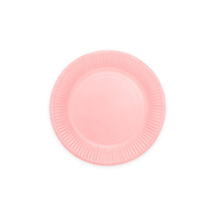 Roze Borden Papier 18cm 20st van WeFiesta koop je bij Partywinkel