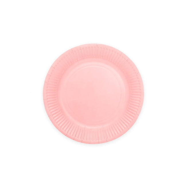 Roze Borden Papier 18cm 20st van WeFiesta koop je bij Partywinkel