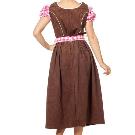 Roze Dirndl Jurk Oktoberfest Dames Lang van Wilbers & Wilbers koop je bij Partywinkel
