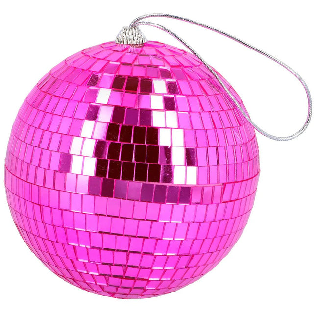 Roze Discobal 15cm van Boland koop je bij Partywinkel
