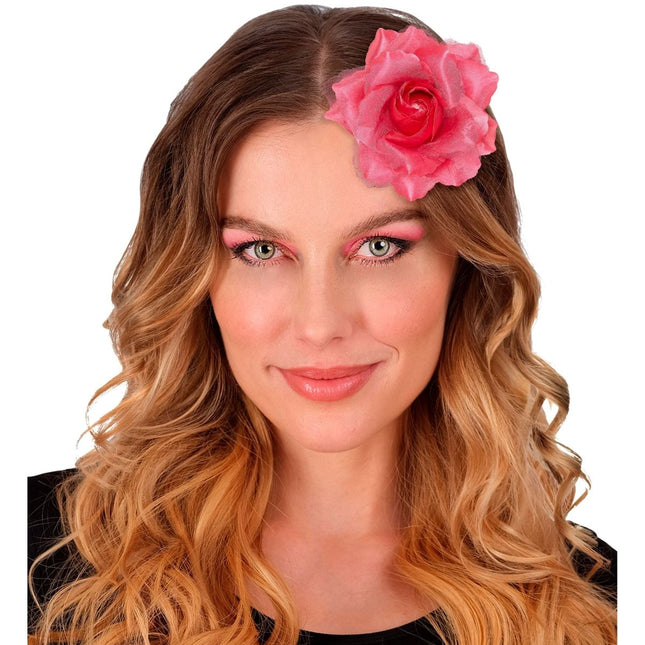 Roze Haarbloem van Widmann koop je bij Partywinkel