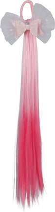 Roze Hair Extension Boog 40cm van Fiestas Guirca koop je bij Partywinkel