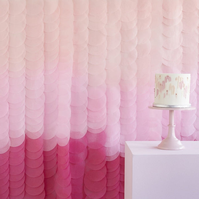 Roze Hangdecoratie Ombre 2m van Ginger Ray koop je bij Partywinkel