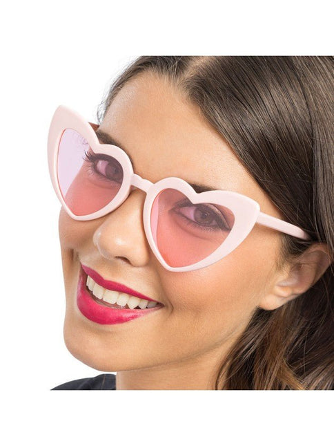Roze Hartjesbril met Roze Glazen van CHAKS koop je bij Partywinkel