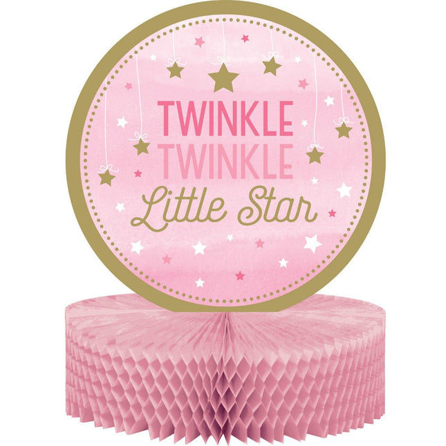 Roze Honeycomb Twinkle Twinkle Little Star 23cm van Creative Converting koop je bij Partywinkel