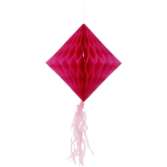 Roze Honeycombs 30cm 3st van Folat koop je bij Partywinkel