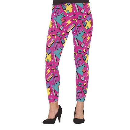 Roze Jaren 80 Legging van Fiestas Guirca koop je bij Partywinkel