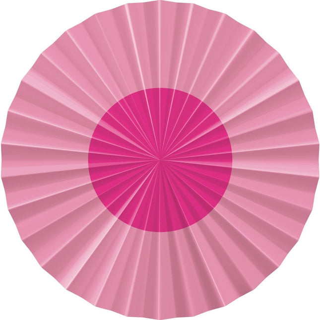 Roze Papieren Waaiers 35cm 3st van Folat koop je bij Partywinkel