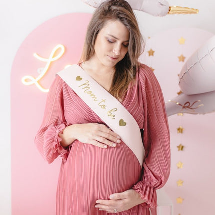 Roze Sjerp Mom To Be 75cm van Partydeco koop je bij Partywinkel