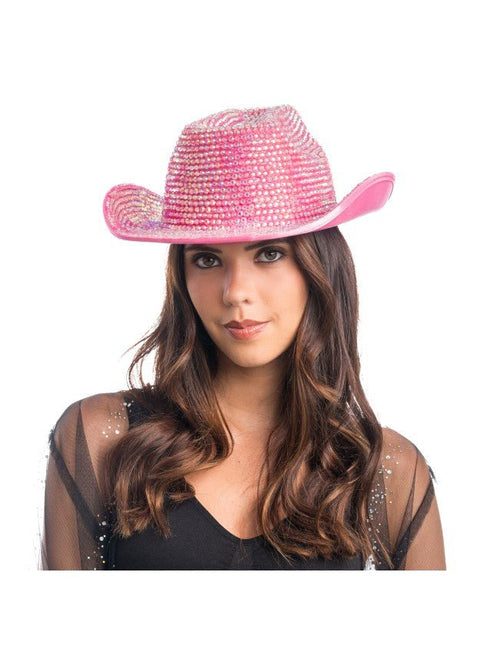 Roze Strass Cowboyhoed van CHAKS koop je bij Partywinkel