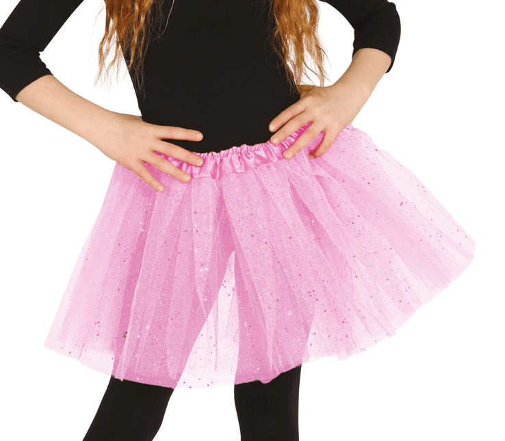 Roze Tutu Glitter 30cm van Fiestas Guirca koop je bij Partywinkel