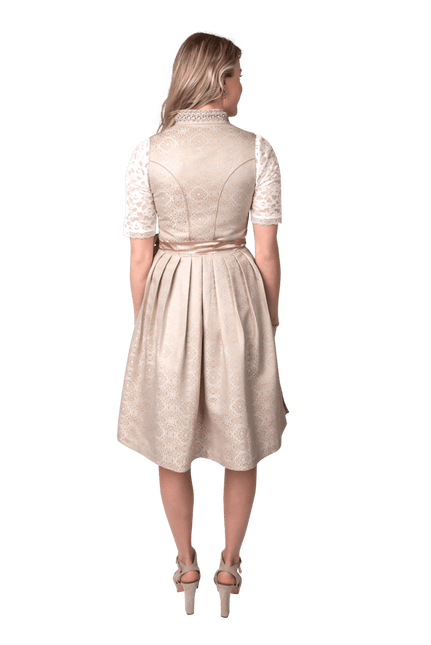 Roze Wit Creme Dirndl Jurk Oktoberfest Dames Jaquard van Haus Huberts koop je bij Partywinkel