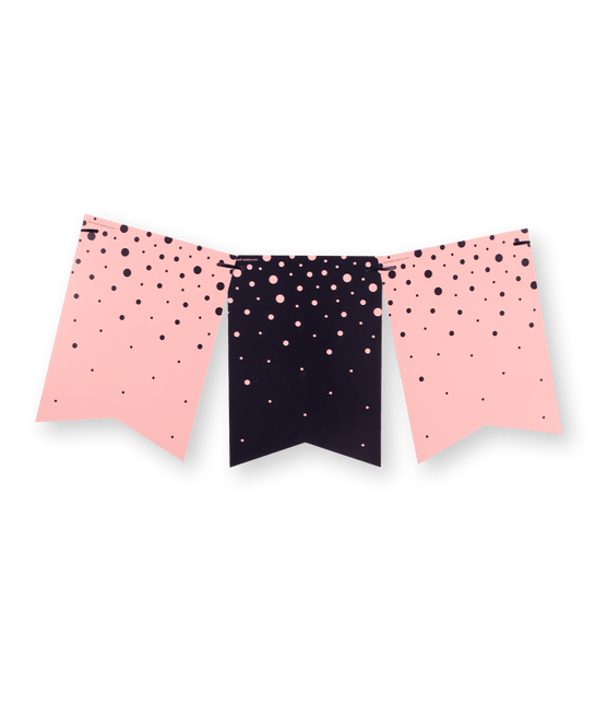 Roze Zwarte Slinger 6m van Paper Dreams koop je bij Partywinkel