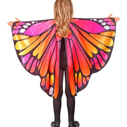 Roze/Oker Vlindervleugels En Oogmasker Kind van Widmann koop je bij Partywinkel