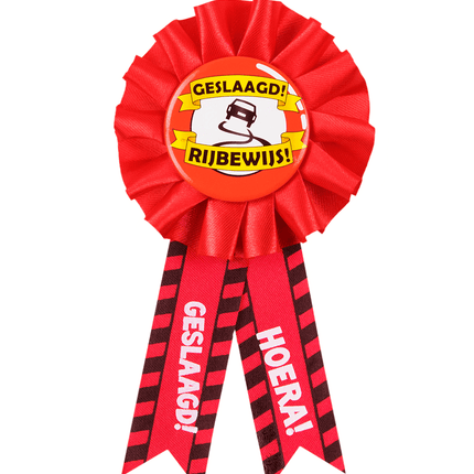 Rozet Geslaagd Rijbewijs van Paper Dreams koop je bij Partywinkel