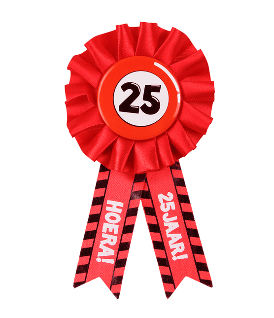 Rozet Hoera 25 Jaar Hoera van Paper Dreams koop je bij Partywinkel