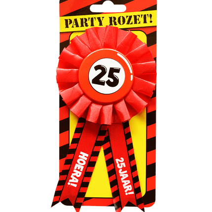 Rozet Hoera 25 Jaar Hoera van Paper Dreams koop je bij Partywinkel