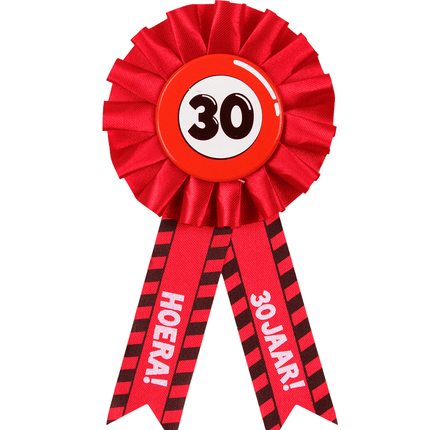 Rozet Hoera 30 Jaar Hoera van Paper Dreams koop je bij Partywinkel