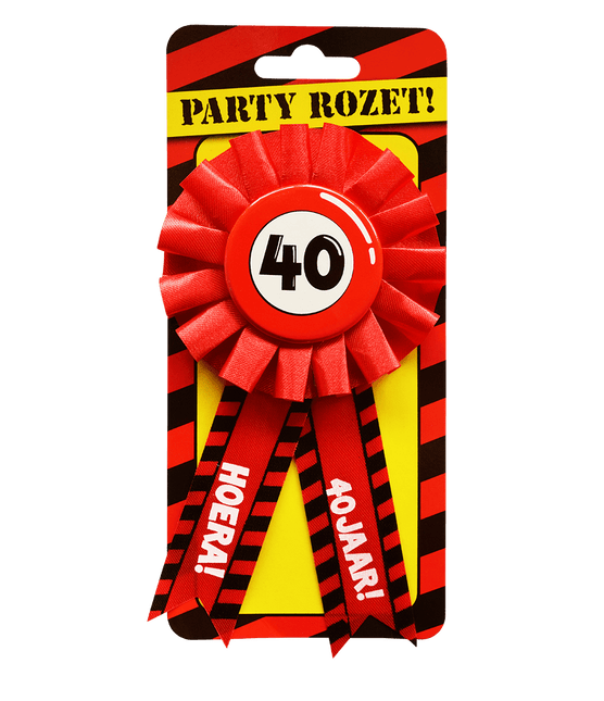 Rozet Hoera 40 Jaar Hoera van Paper Dreams koop je bij Partywinkel