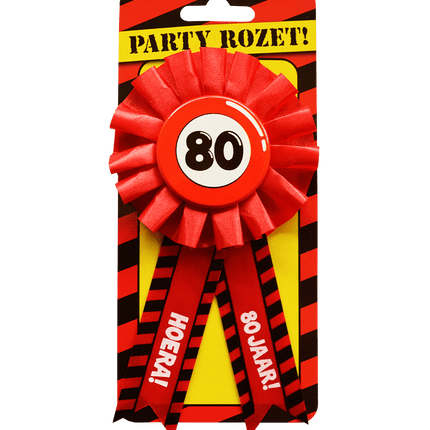 Rozet Hoera 80 Jaar Hoera van Paper Dreams koop je bij Partywinkel