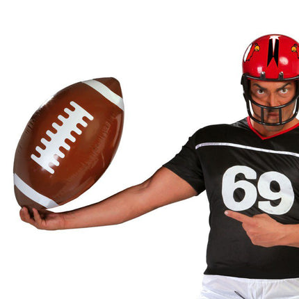 Rugbybal Opblaasbaar 40cm van Fiestas Guirca koop je bij Partywinkel