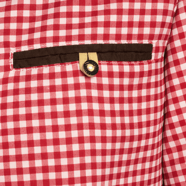 Ruit Blouse Rood Wit Alpenkraft van Tannhauser koop je bij Partywinkel