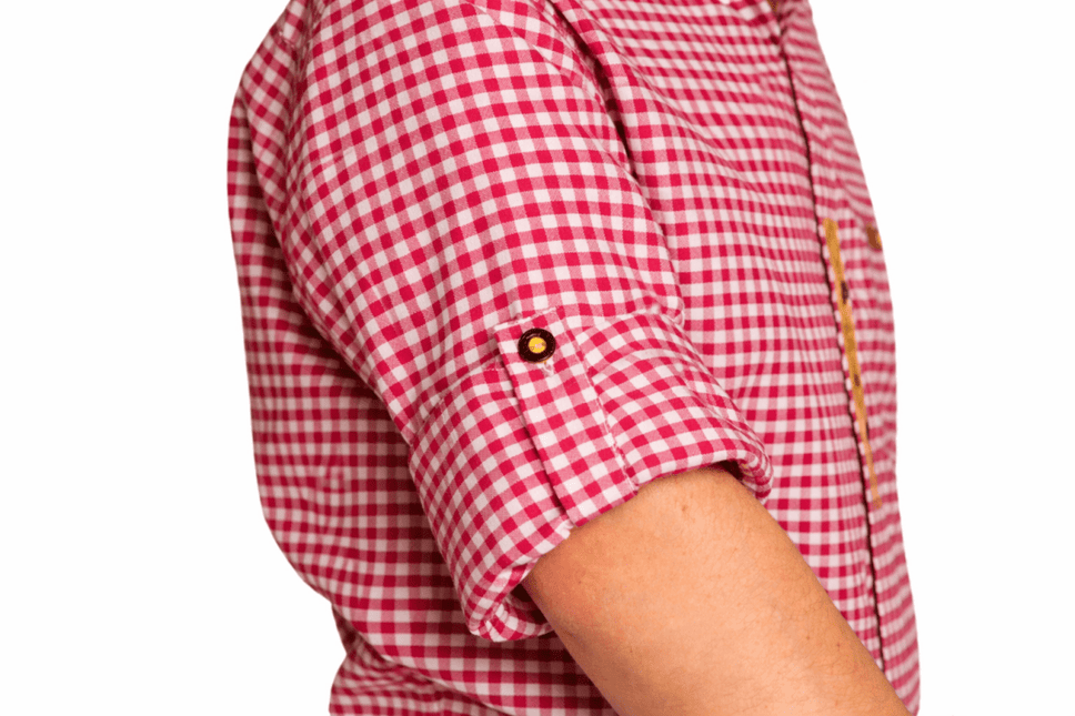 Ruit Blouse Rood Wit Alpenkraft van Tannhauser koop je bij Partywinkel