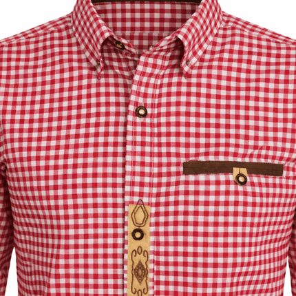 Ruit Blouse Rood Wit Alpenkraft van Tannhauser koop je bij Partywinkel