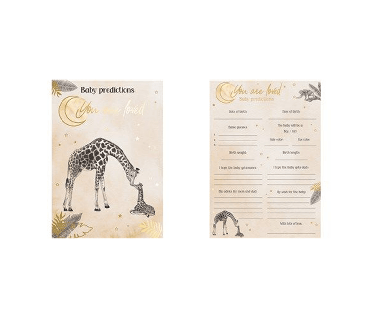 Safari Voorspellingskaartjes 20st van Haza Witbaard koop je bij Partywinkel