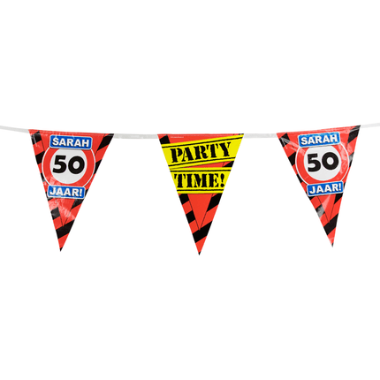 Sarah Slingers Verkeersbord 50 jaar 10m van Paper Dreams koop je bij Partywinkel