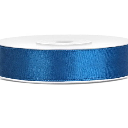 Satijn Lint Blauw 12mm 25m van Partydeco koop je bij Partywinkel