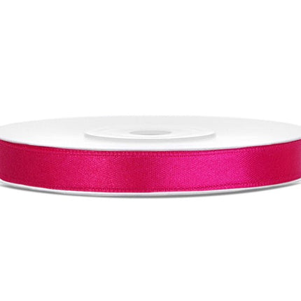 Satijn Lint Fuchsia 6mm 25m van Partydeco koop je bij Partywinkel