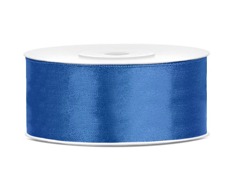 Satijn Lint Koninklijk Blauw 25mm 25m van Partydeco koop je bij Partywinkel
