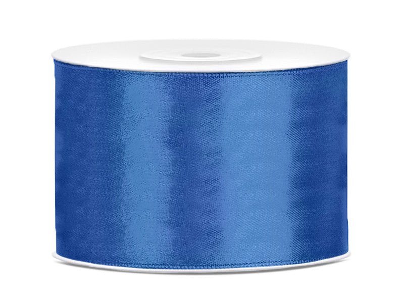 Satijn Lint Koninklijk Blauw 50mm 25m van Partydeco koop je bij Partywinkel