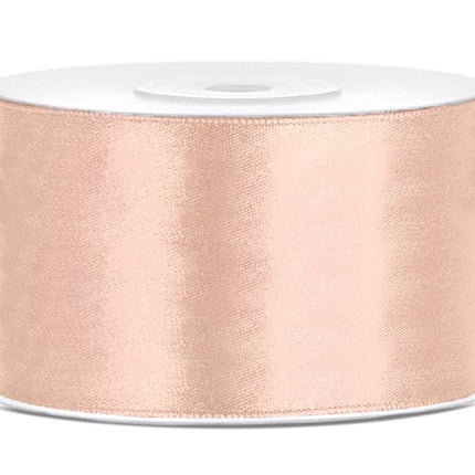 Satijn Lint Perzikkleur 38mm 25m van Partydeco koop je bij Partywinkel