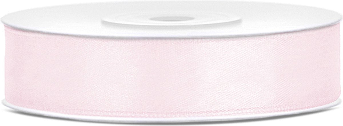 Satijn Lint Roze Pastel 12mm 25m van Partydeco koop je bij Partywinkel