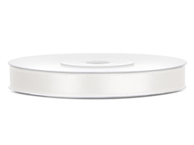 Satijn Lint Wit Pastel 6mm 25m van Partydeco koop je bij Partywinkel
